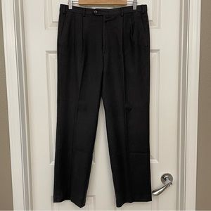 BRIONI CANNES SUPER 180’s 35” X 29” Charcoal 100% Wool Pleated Suit Trouser Pant